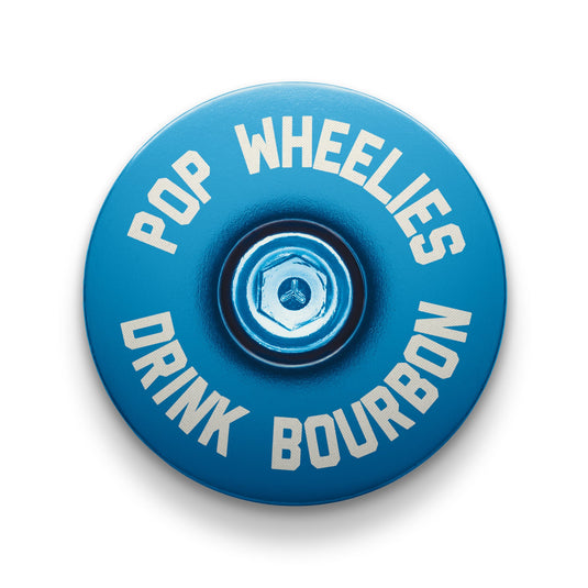 Pop Wheelies Drink Bourbon Bicycle Headset Cap
