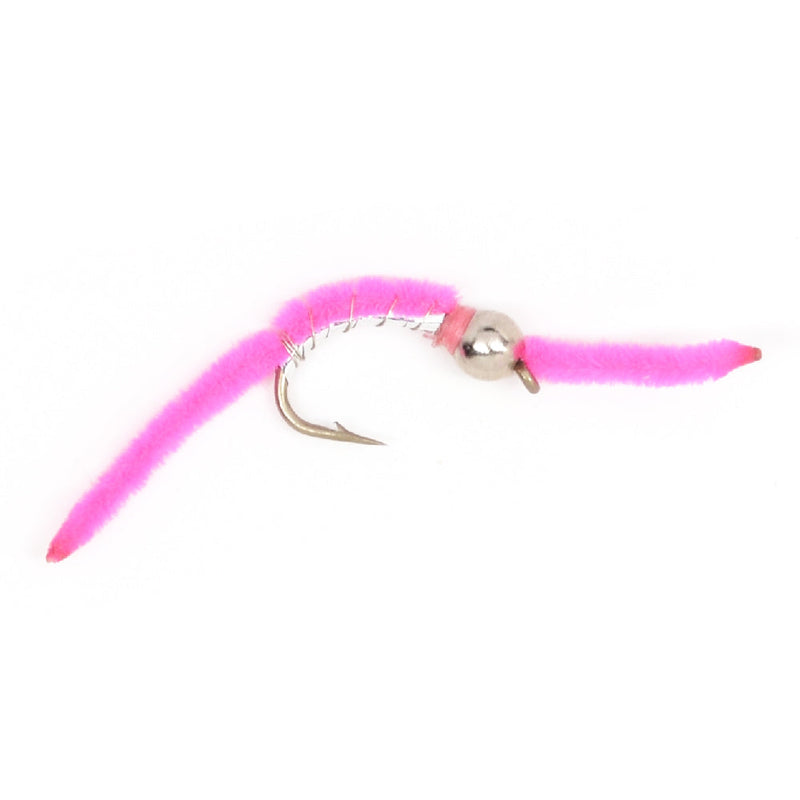 Load image into Gallery viewer, Trout Fly Assortment - San Juan Worm Power Bead Wet Nymph Fly Fishing Flies -  1 Dozen Hook Size 10 - 3 Each of 4 Patterns
