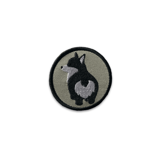 Gray Corgi Bum Patch