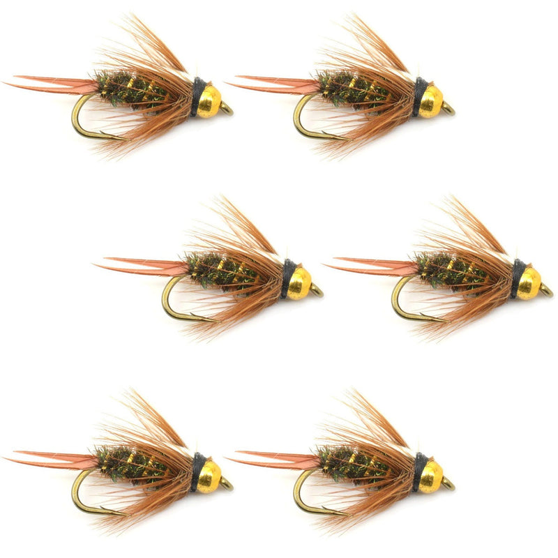 Load image into Gallery viewer, Bead Head Prince Nymph Fly Fishing Flies - Set of 6 Flies Hook Size 16
