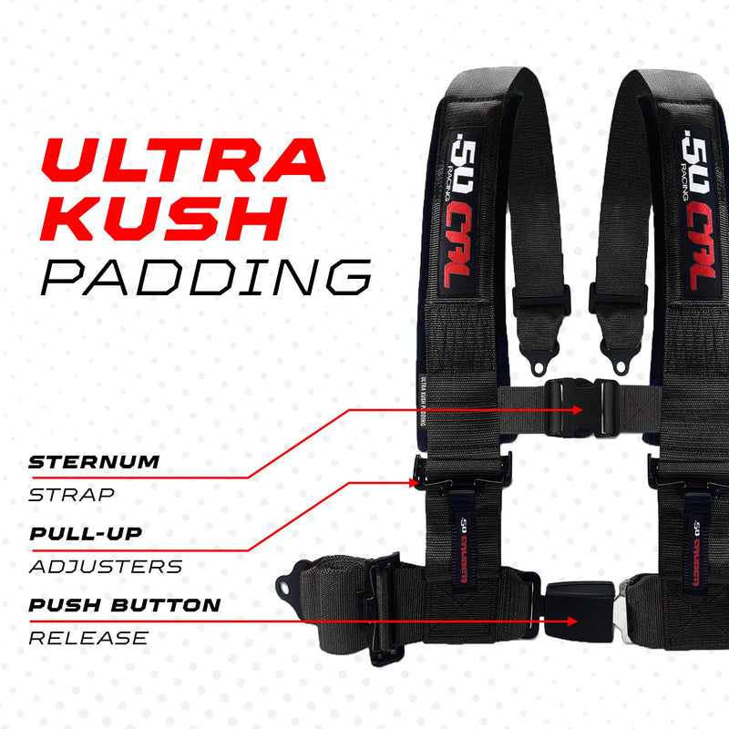 Load image into Gallery viewer, Pro Series 2" &amp; 3" 4 point Harness with push button release
