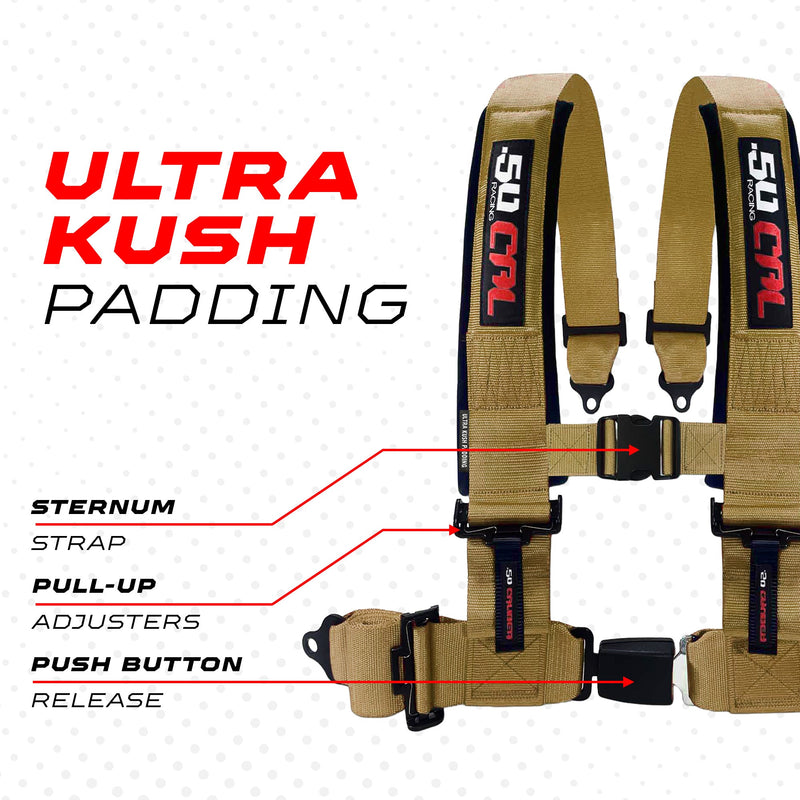 Load image into Gallery viewer, Pro Series 2" &amp; 3" 4 point Harness with push button release
