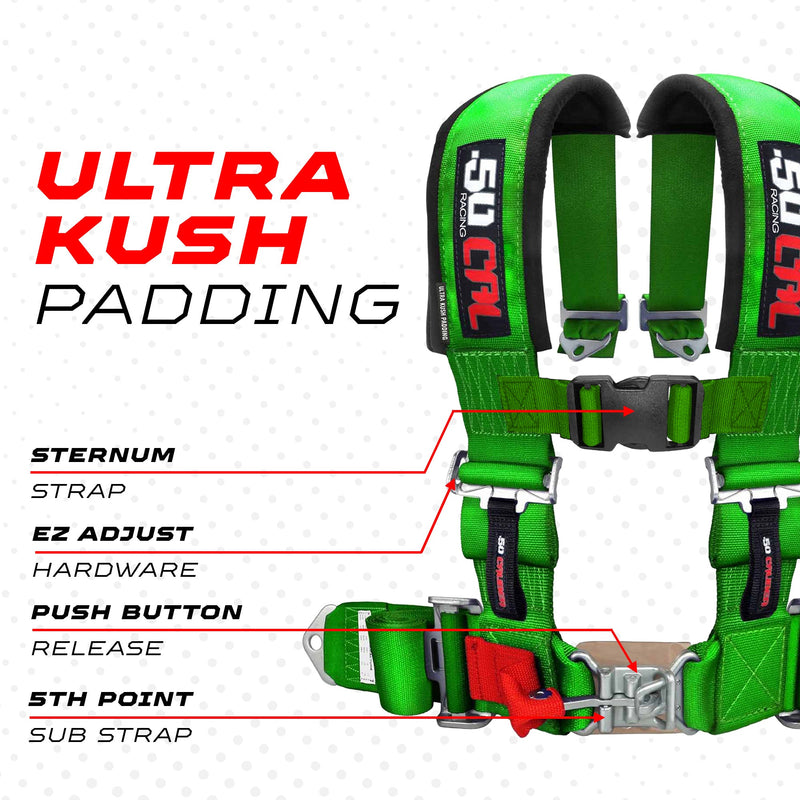 Load image into Gallery viewer, Pro Series 2" 4 point Latch Harness 50 Caliber Racing Harness

