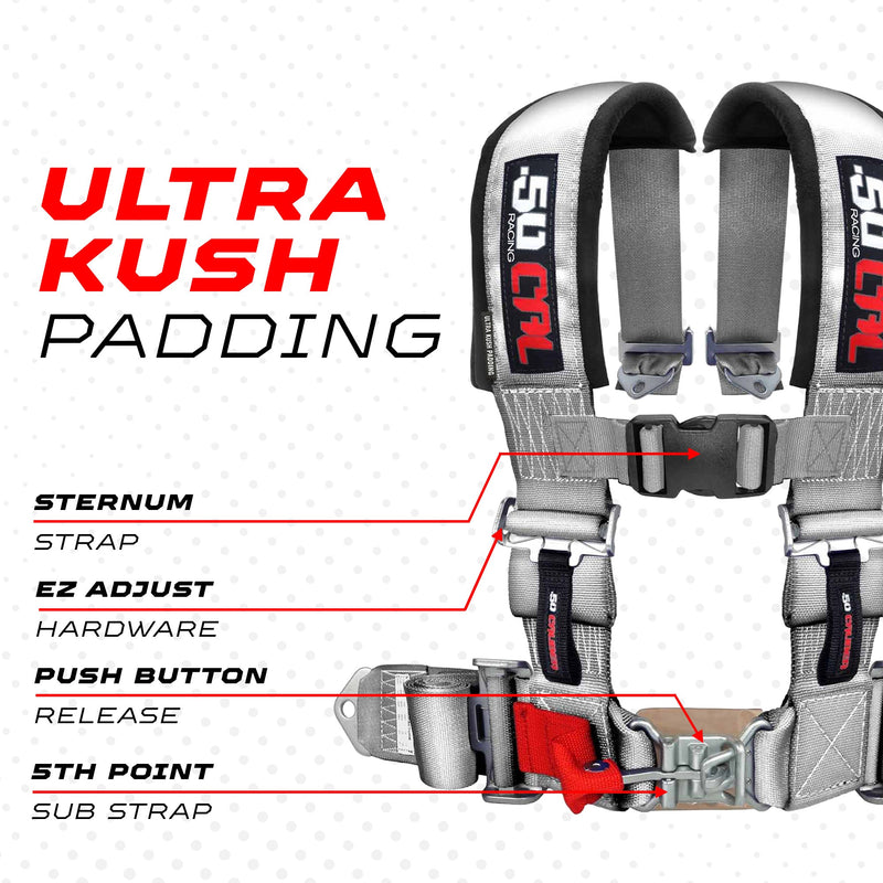 Load image into Gallery viewer, Pro Series 2" 4 point Latch Harness 50 Caliber Racing Harness
