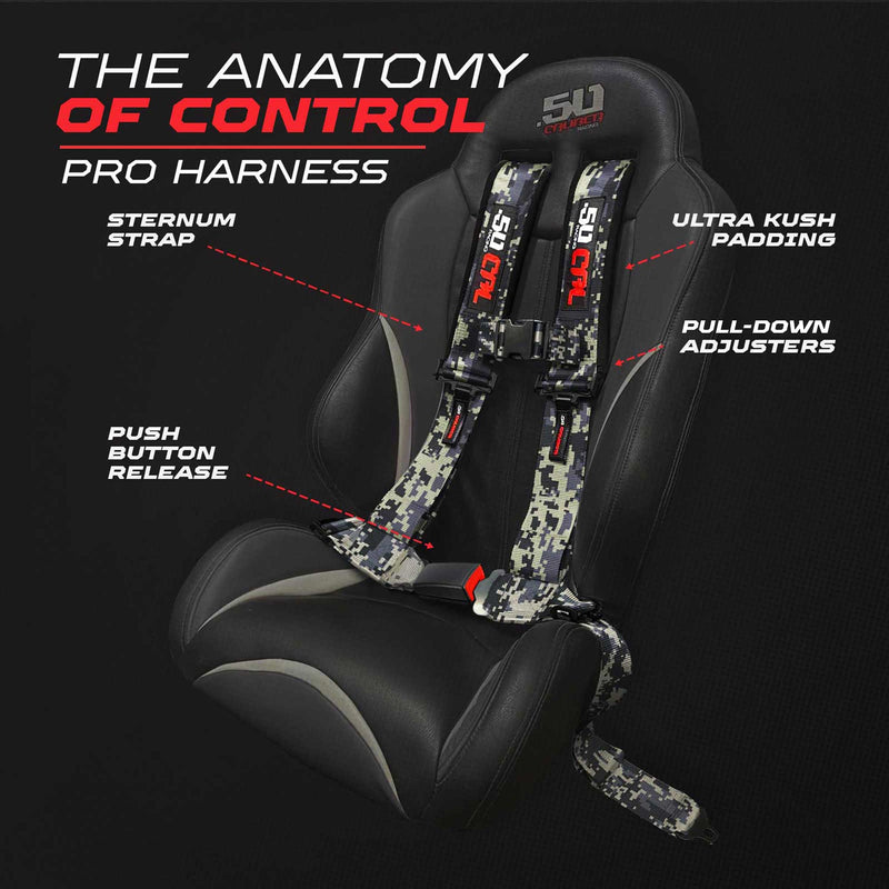 Load image into Gallery viewer, Pro Series 4 point Harness with push button release 2" &amp; 3" available
