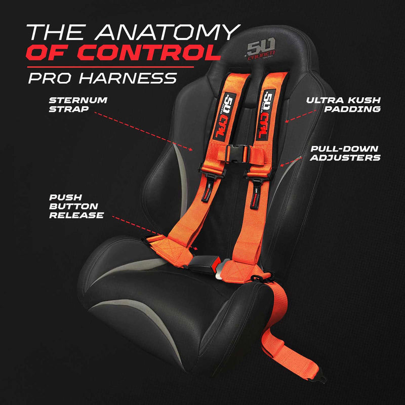 Load image into Gallery viewer, Pro Series 4 point Harness with push button release 2" &amp; 3" available
