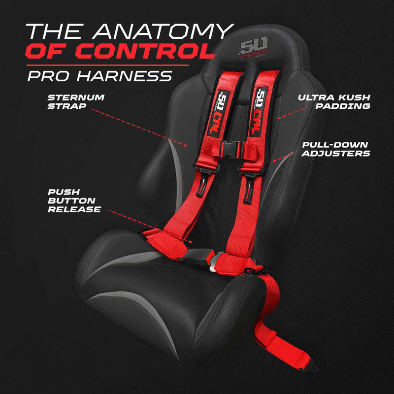 Load image into Gallery viewer, Pro Series 4 point Harness with push button release 2" &amp; 3" available
