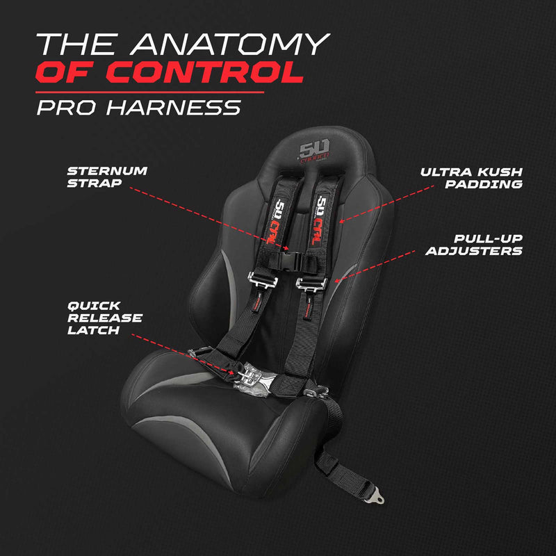 Load image into Gallery viewer, Pro Series 2" 4 point Latch Harness 50 Caliber Racing Harness

