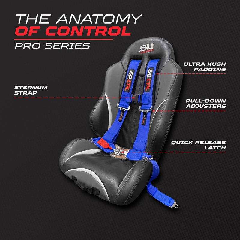 Load image into Gallery viewer, Pro Series 3" 4 point Harness Seat Belt 50 Caliber Racing
