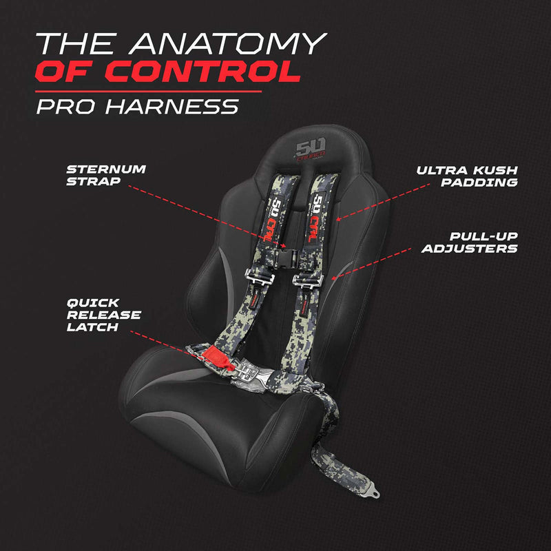 Load image into Gallery viewer, Pro Series 2" 4 point Latch Harness 50 Caliber Racing Harness
