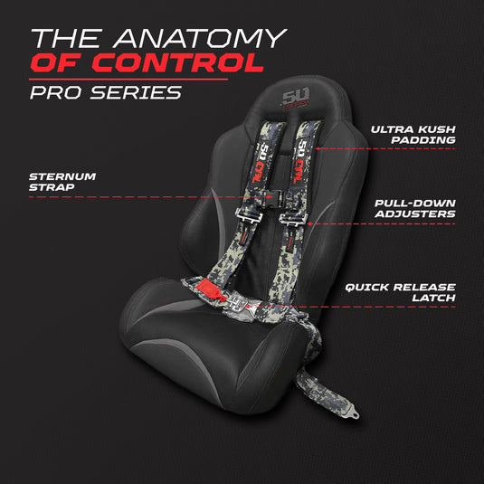 2" 4 Point Racing Harness – Pro Series Race Latch | 50 Caliber Racing
