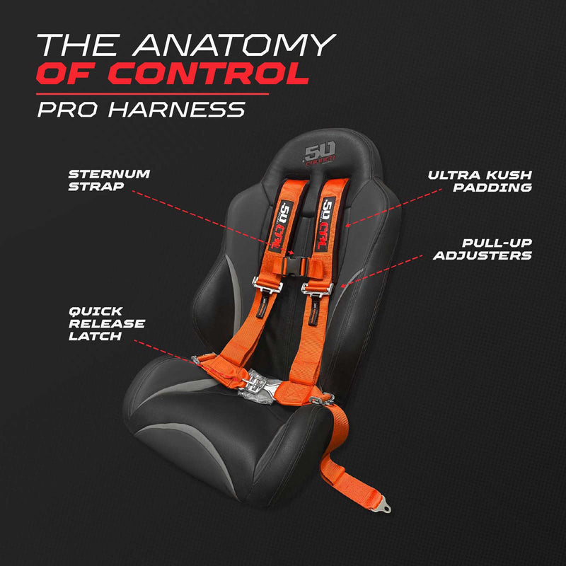 Load image into Gallery viewer, Pro Series 3" 4 point Latch Harness 50 Caliber Racing
