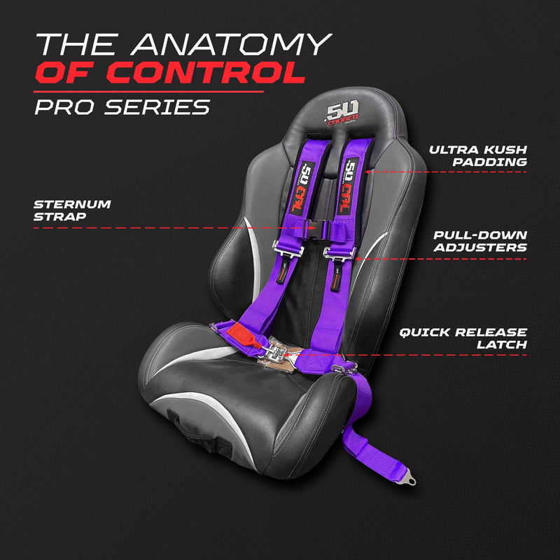 Load image into Gallery viewer, Pro Series 3" 4 point Harness Seat Belt 50 Caliber Racing
