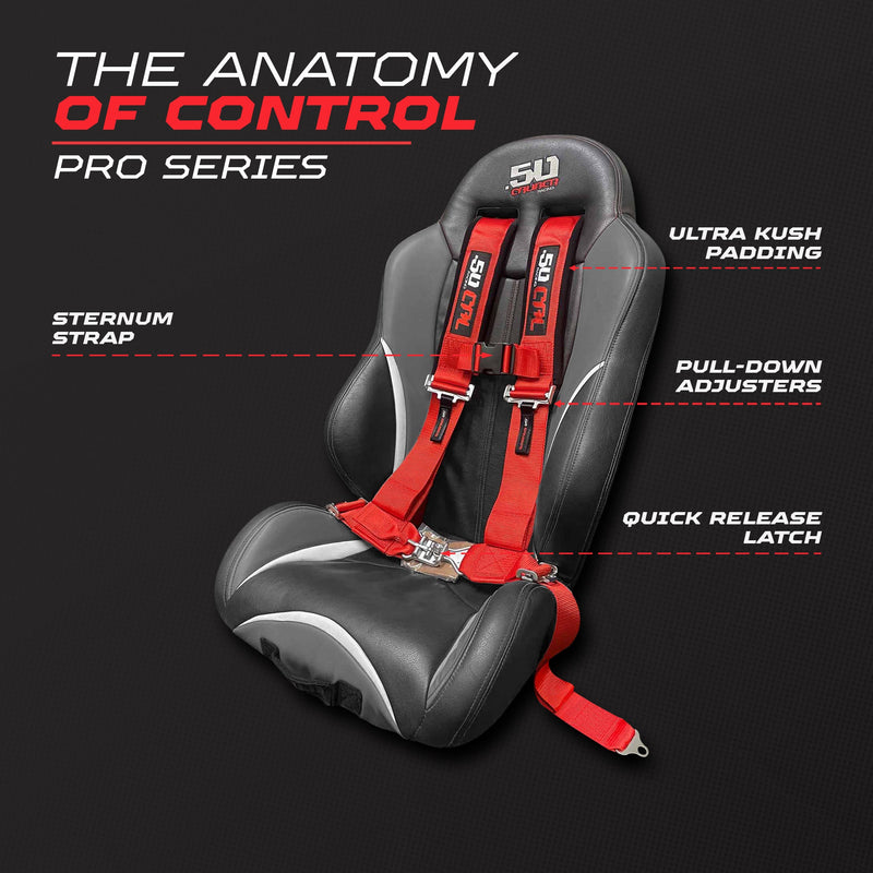 Load image into Gallery viewer, Pro Series 3" 4 point Harness Seat Belt 50 Caliber Racing
