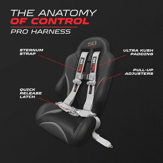 Pro Series 2" 4 point Latch Harness 50 Caliber Racing Harness