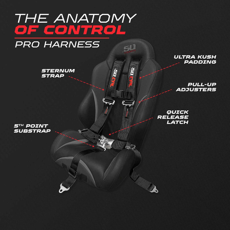 Load image into Gallery viewer, 2" 5 point Pro Series Latch Harness 50 Caliber Racing Harness
