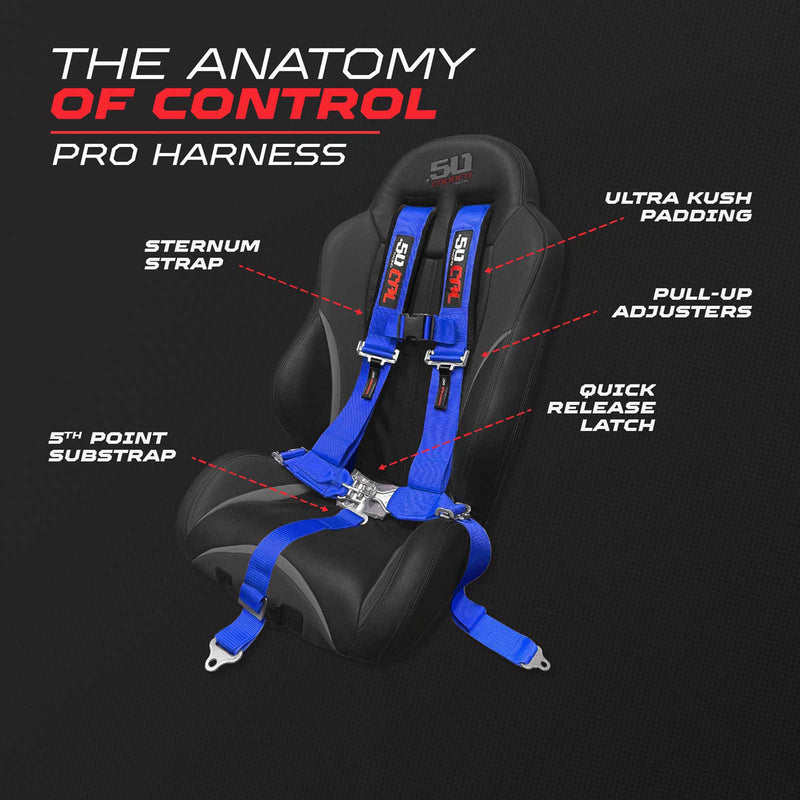 Load image into Gallery viewer, 2" 5 point Pro Series Latch Harness 50 Caliber Racing Harness
