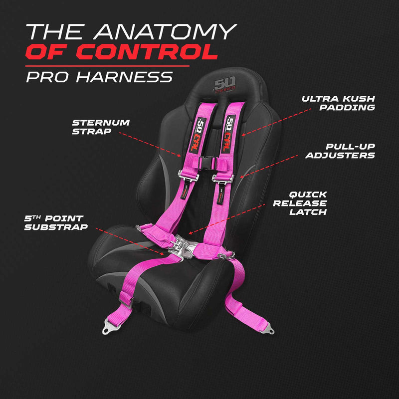 Load image into Gallery viewer, 2" 5 point Pro Series Latch Harness 50 Caliber Racing Harness
