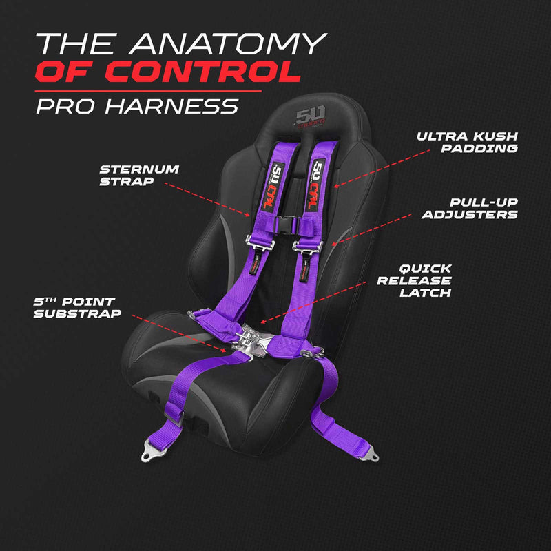 Load image into Gallery viewer, 2" 5 point Pro Series Latch Harness 50 Caliber Racing Harness
