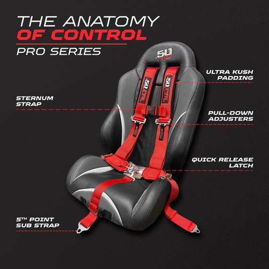2" 5 Point Racing Harness – Pro Series Race Latch | 50 Caliber Racing