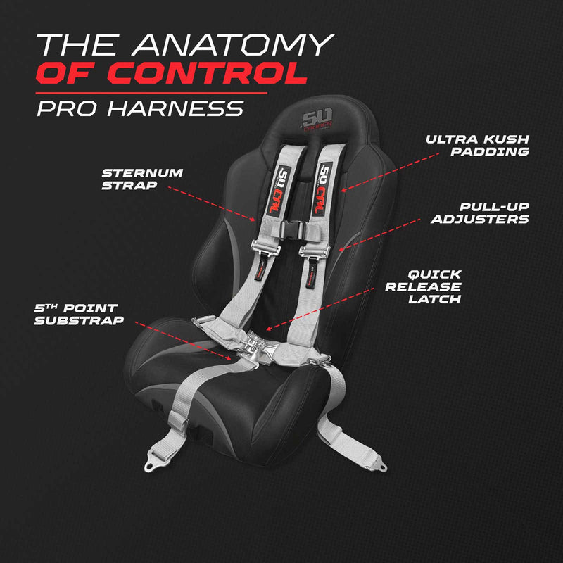 Load image into Gallery viewer, 2" 5 point Pro Series Latch Harness 50 Caliber Racing Harness
