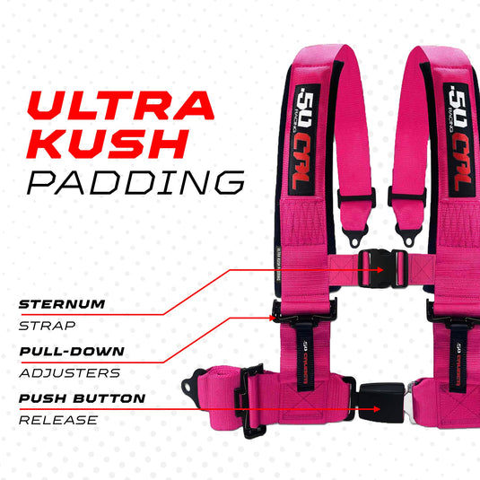 Pro Series 4 point Harness with push button release 2" & 3" available