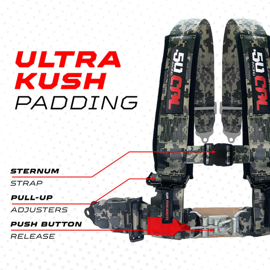 Pro Series 2" 4 point Latch Harness 50 Caliber Racing Harness