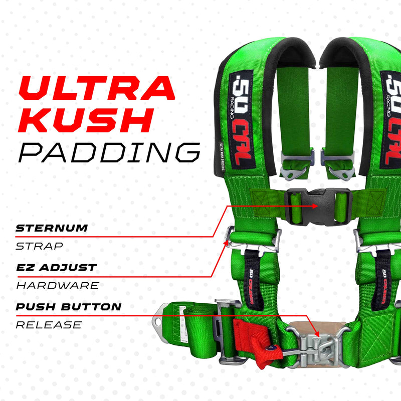 Load image into Gallery viewer, Pro Series 3" 4 point Latch Harness 50 Caliber Racing
