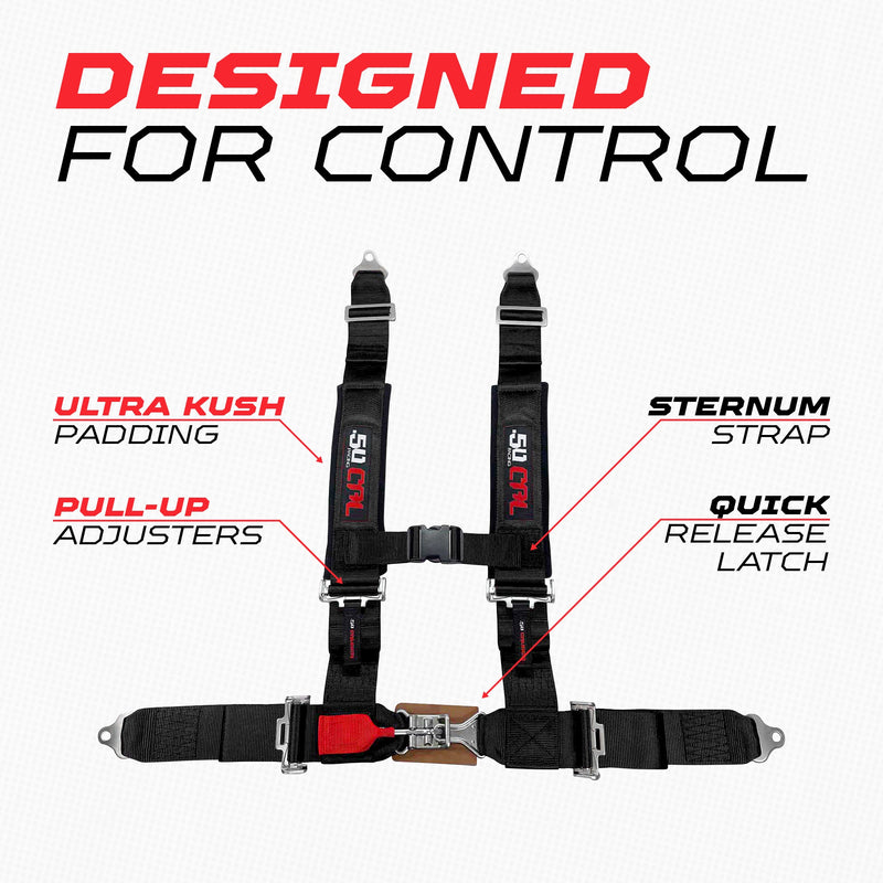 Load image into Gallery viewer, Pro Series 3" 4 point Latch Harness 50 Caliber Racing
