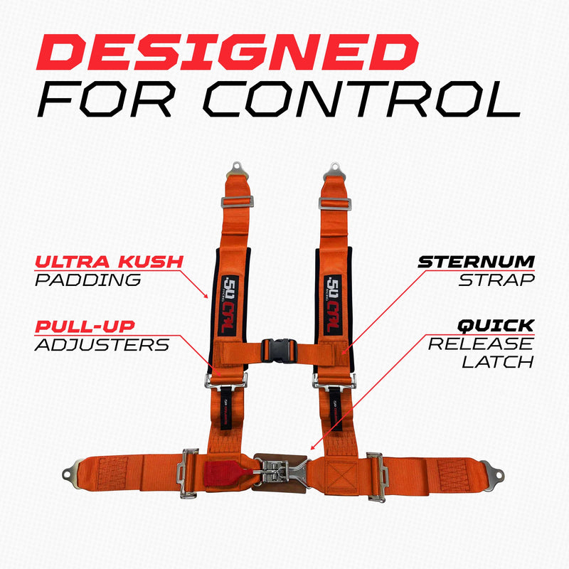 Load image into Gallery viewer, Pro Series 2" 4 point Latch Harness 50 Caliber Racing Harness
