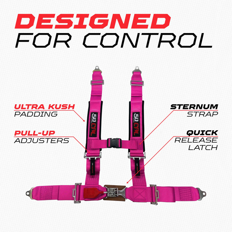 Load image into Gallery viewer, Pro Series 2" 4 point Latch Harness 50 Caliber Racing Harness
