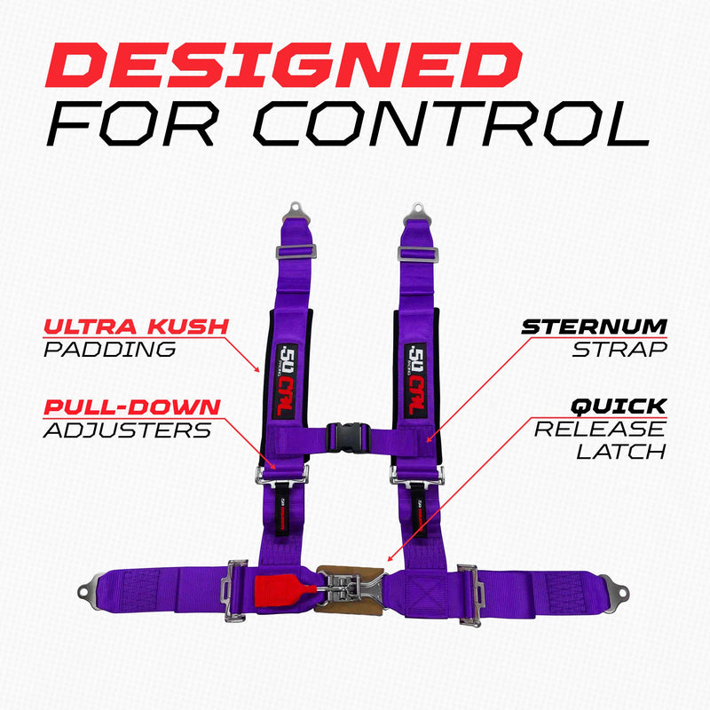 Load image into Gallery viewer, Pro Series 3" 4 point Harness Seat Belt 50 Caliber Racing
