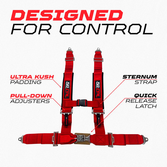 Pro Series 3" 4 point Harness Seat Belt 50 Caliber Racing