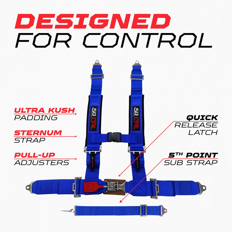 Load image into Gallery viewer, 2" 5 point Pro Series Latch Harness 50 Caliber Racing Harness
