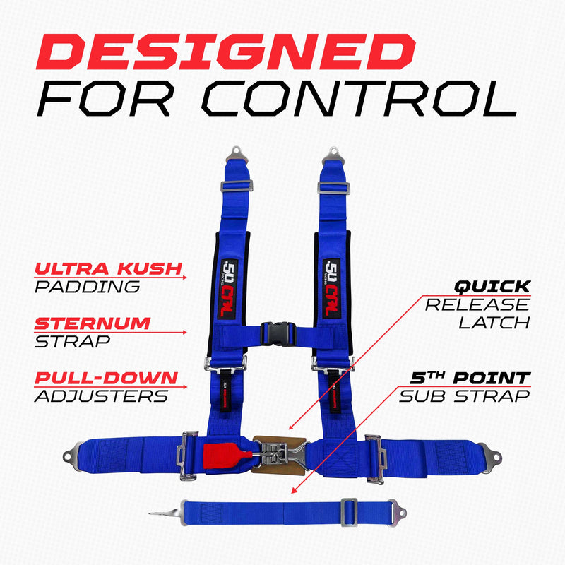 Load image into Gallery viewer, 3" 5 Point Racing Harness – Pro Series Race Latch | 50 Caliber Racing
