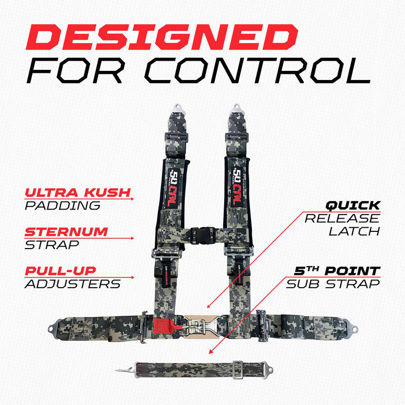 Load image into Gallery viewer, 2" 5 point Pro Series Latch Harness 50 Caliber Racing Harness
