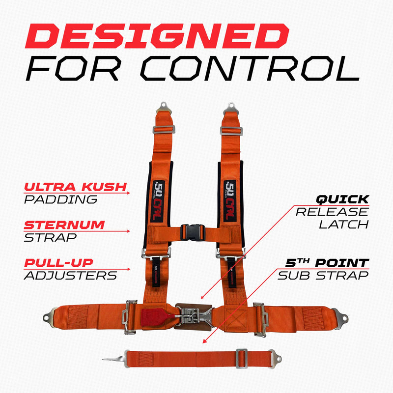 Load image into Gallery viewer, 2" 5 point Pro Series Latch Harness 50 Caliber Racing Harness
