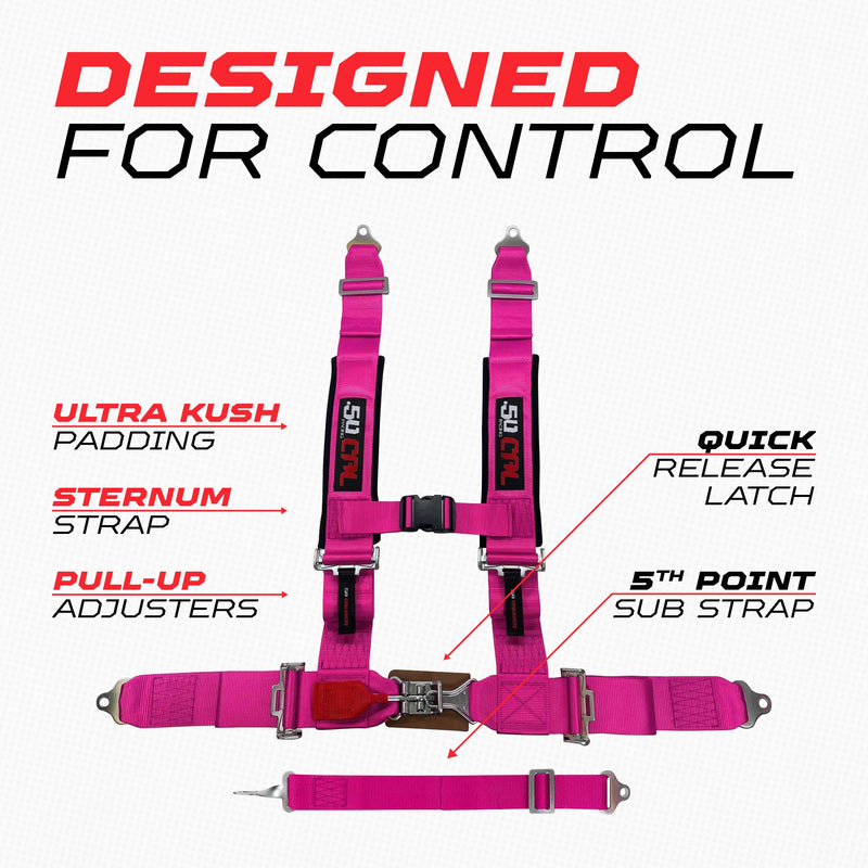 Load image into Gallery viewer, 2" 5 point Pro Series Latch Harness 50 Caliber Racing Harness
