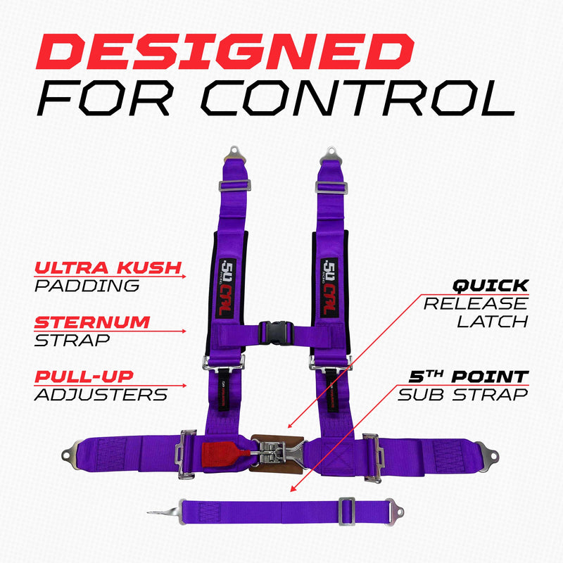 Load image into Gallery viewer, 2" 5 point Pro Series Latch Harness 50 Caliber Racing Harness
