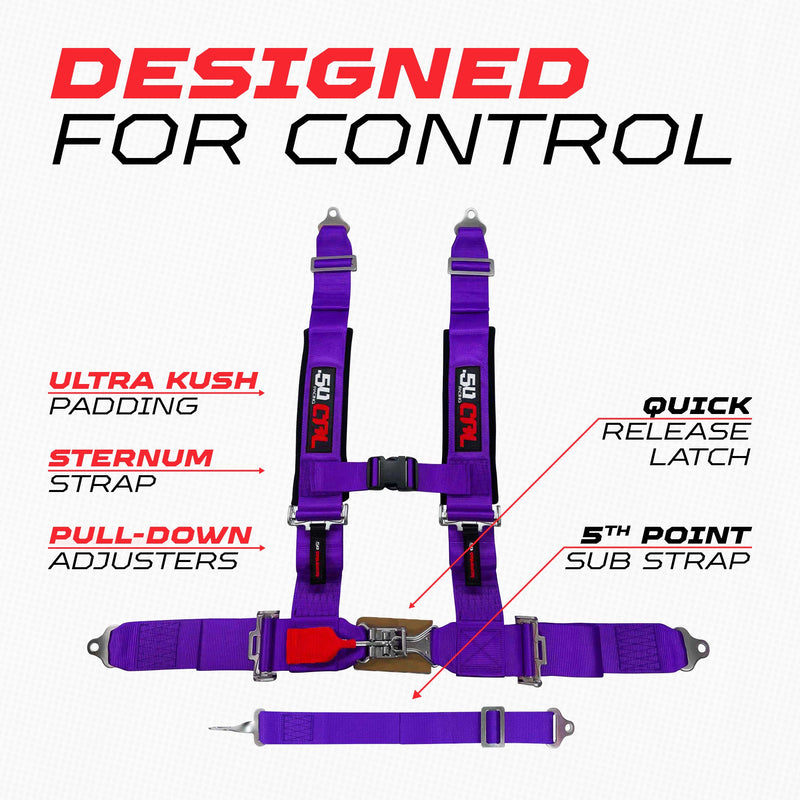Load image into Gallery viewer, 2" 5 Point Racing Harness – Pro Series Race Latch | 50 Caliber Racing
