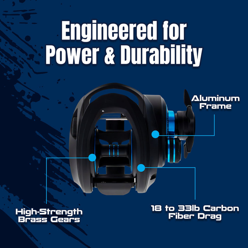 Load image into Gallery viewer, Reaction Tackle Baitcasting Fishing Reel – ProSpin Edition - 6.8:1 Gear Ratio
