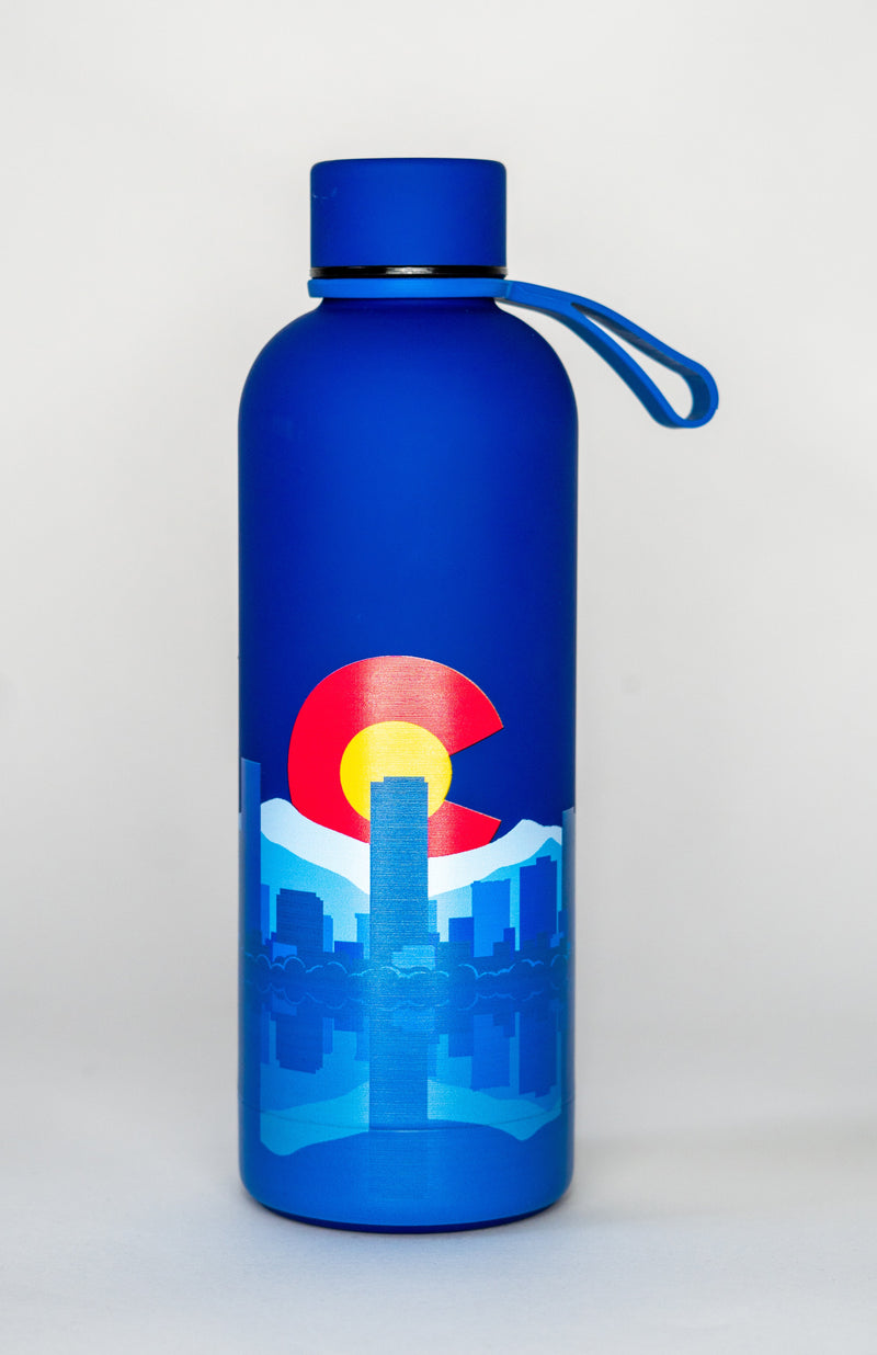 Load image into Gallery viewer, Double Walled Colorado Skyline Stainless Steel Water Bottle
