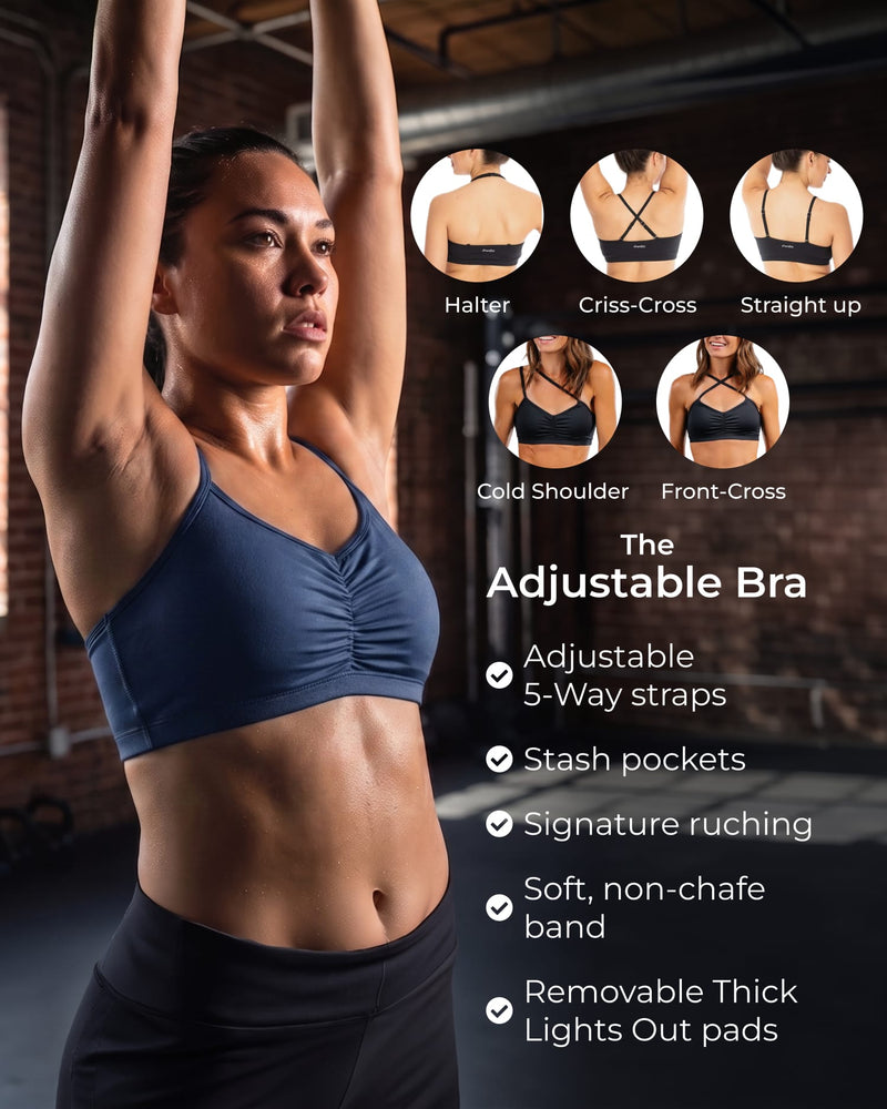 Load image into Gallery viewer, Adjustable Bra – Night Swim Navy
