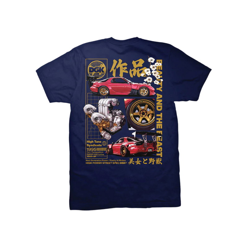 Load image into Gallery viewer, DGK Beauty And The Beast T-Shirt - Navy

