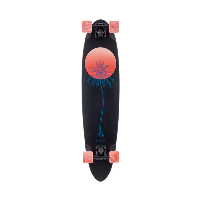 Load image into Gallery viewer, Landyachtz Dipper Black Palm Longboard Complete
