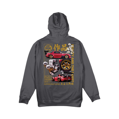DGK Beauty And The Beast Hooded Fleece - Charcoal