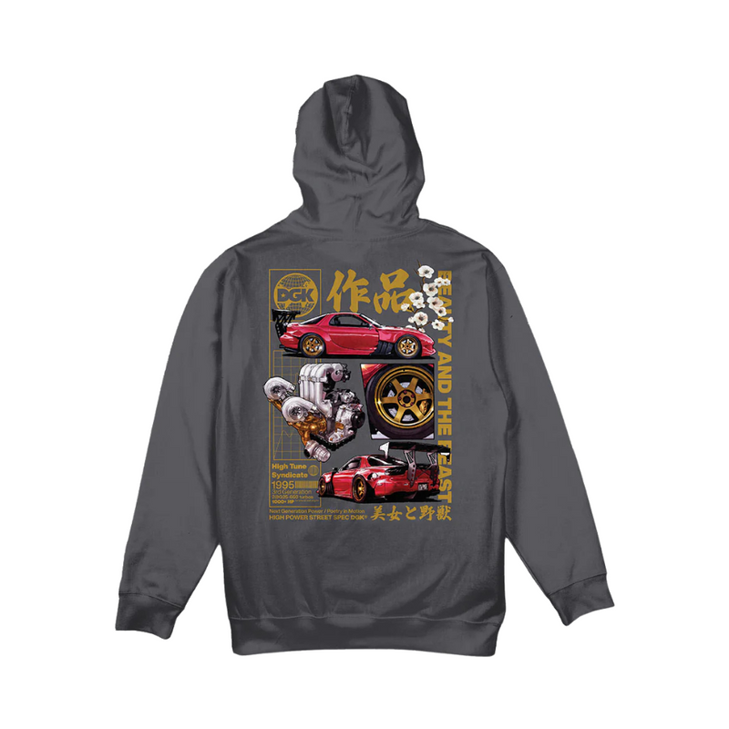 Load image into Gallery viewer, DGK Beauty And The Beast Hooded Fleece - Charcoal
