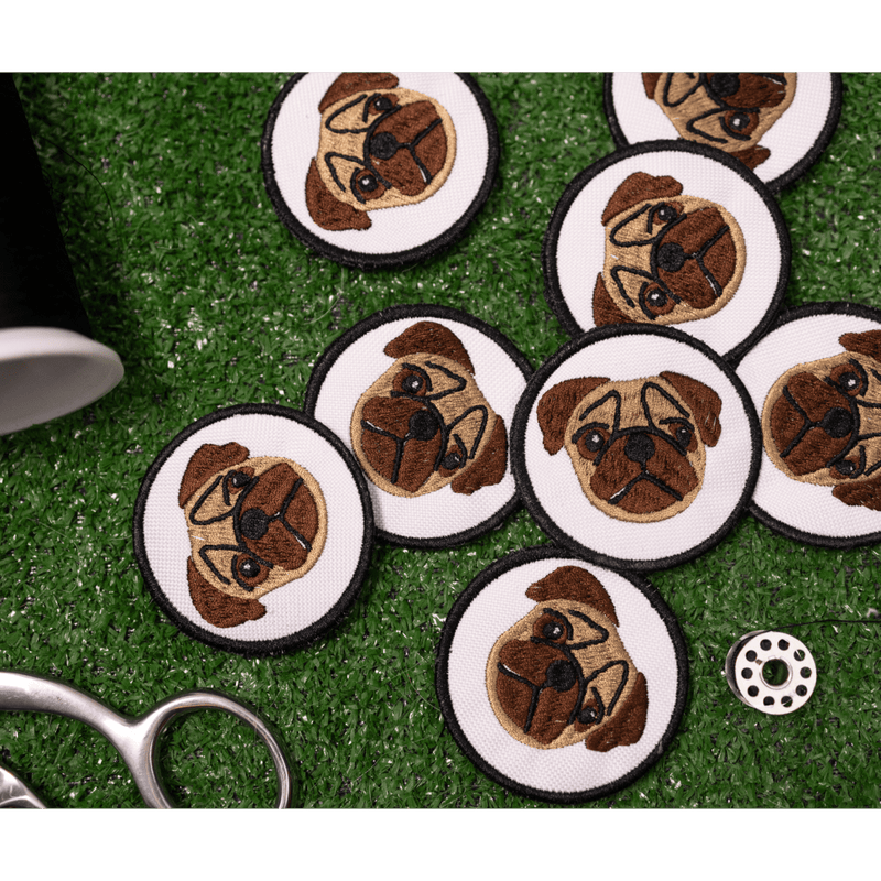 Load image into Gallery viewer, Pug Face Circle Patch

