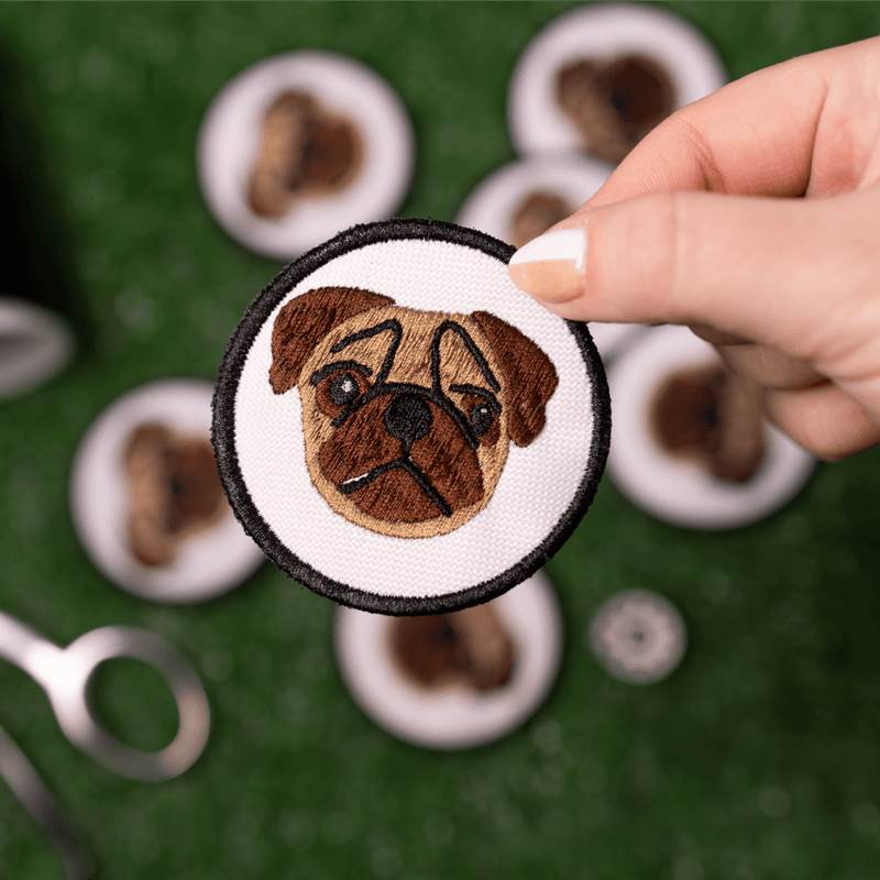 Load image into Gallery viewer, Pug Face Circle Patch
