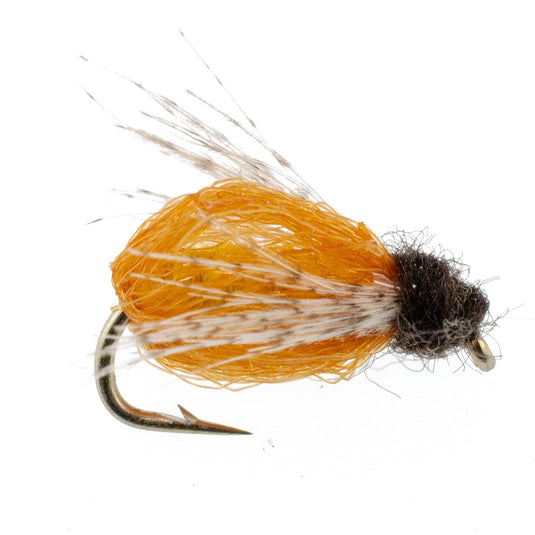 LaFontaine Amber Deep Sparkle Caddis Pupa - 6 Flies Hook Size 16